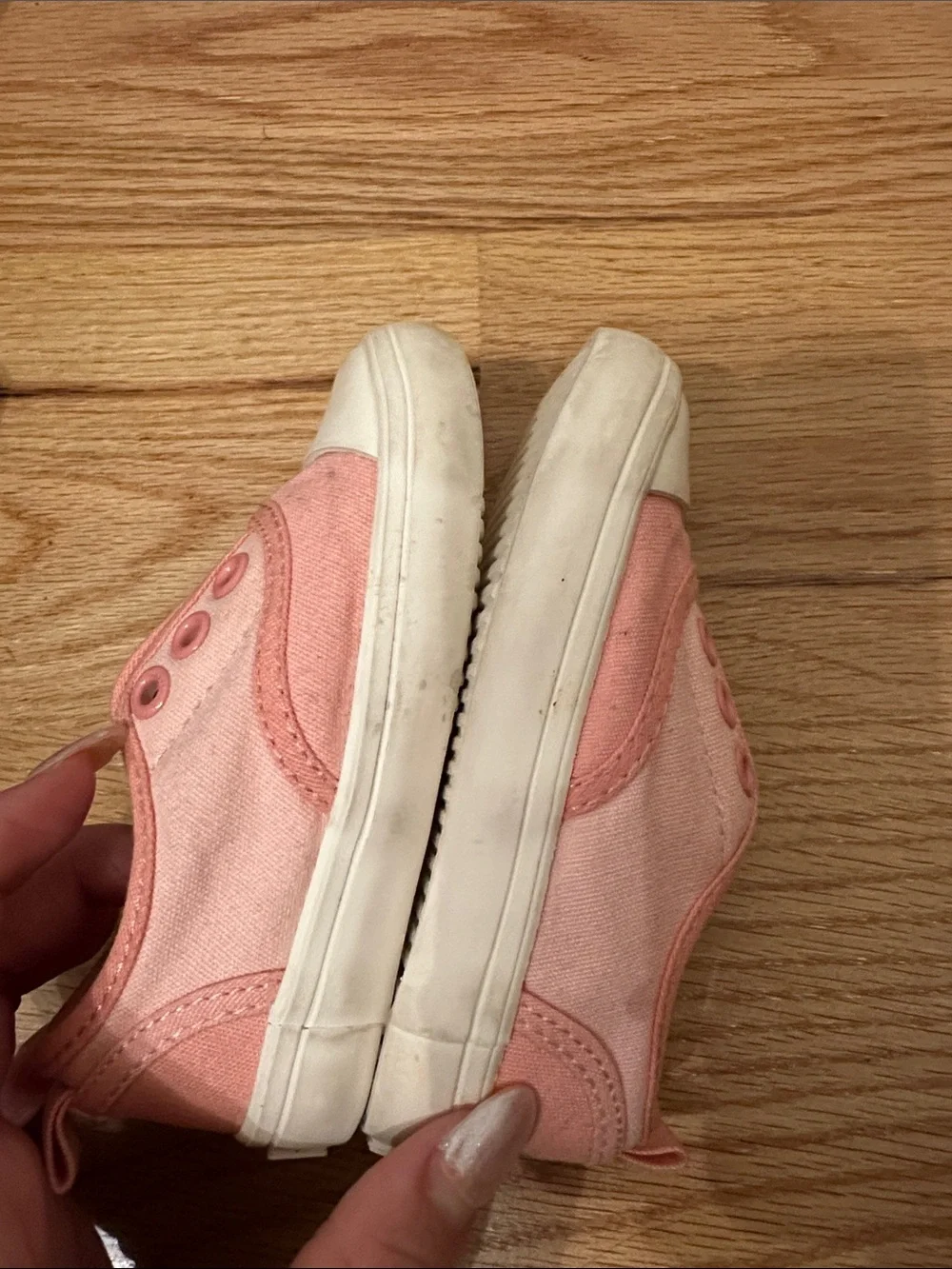 Old Navy Peach Slip-On Canvas Sneakers for Kids